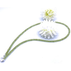 Peridot Jewellery (Necklace) Peridot Necklace Faceted Balls Size Approx. 4 mm Length Approx. 45 cm Clasp 925 Sterling Silver Model Number 8051, Gemstone, Peridot