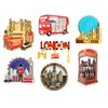 Best Mix of London Icons Design Set of 7 Metal