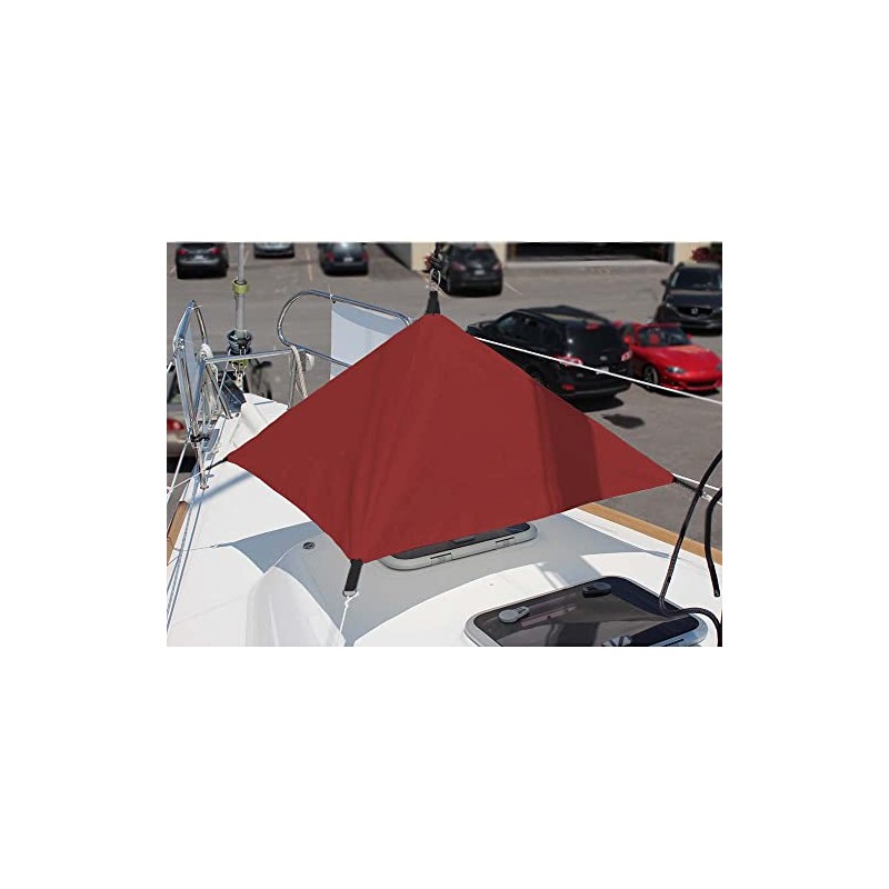 SOGEMAN Burgundy Red Hatch Umbrella for Sailboat | Protect open
