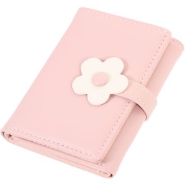 Holibanna Small Flower Wallet for Women Tri-fold Pu Leather Card Holder Lightweight Durable Cute Floral Design for Girls Women