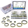 Glarks 180Pcs Dowty Bonded Seals Washers Assortment Set for Automotive,