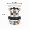 Tappo di Scarico Click Clack per Lavabo con Troppopieno |