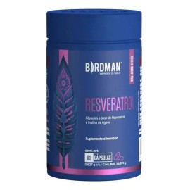 Suplemento Alimenticio Birdman Resveratrol 62 Cápsulas Sin Sabor                                                                                      