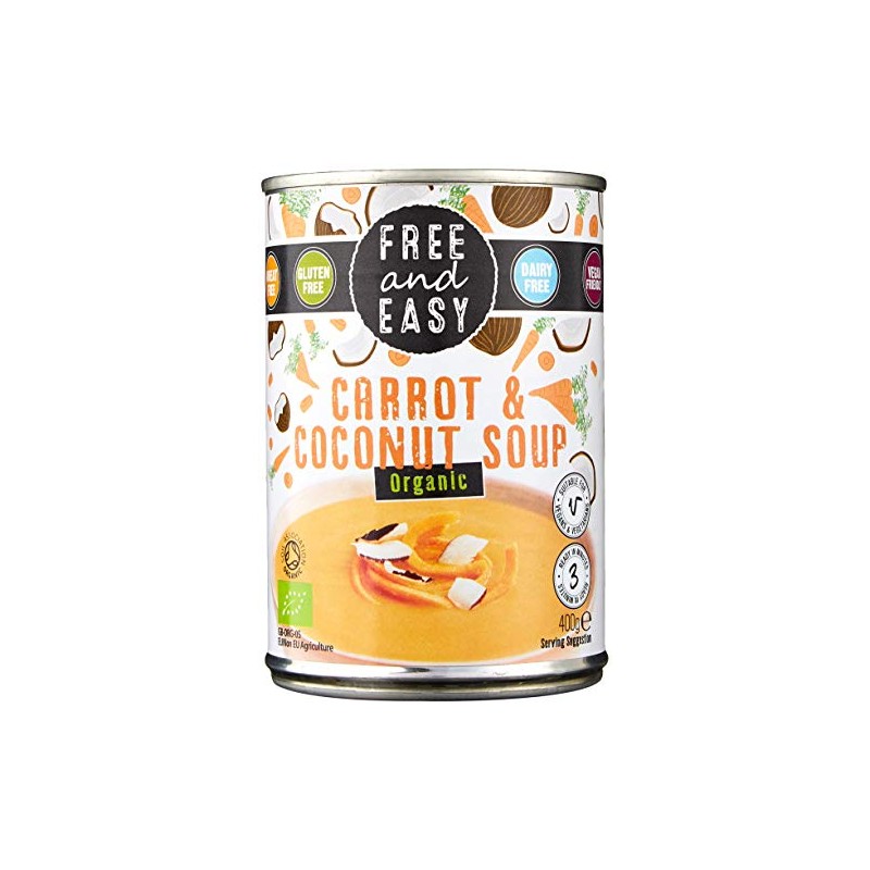 Free & Easy Organic Carrot and Coconut Soup, 400 g