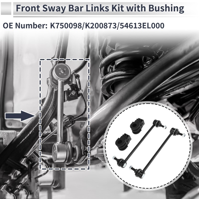 RATCHROLL Front Stabilizer Bar Links with 2 Pcs Bushing for