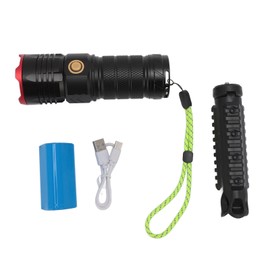 Outdoor Flashlight Professional White Laser High Brightness Waterproof Long Range Telescopic Zoom Rechargeable Flashlight