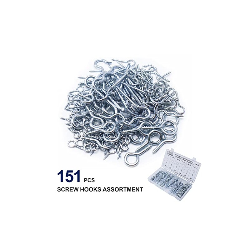 CCLIFE Screw Hooks Stainless Steel Eye Screw Hooks for Screwing
