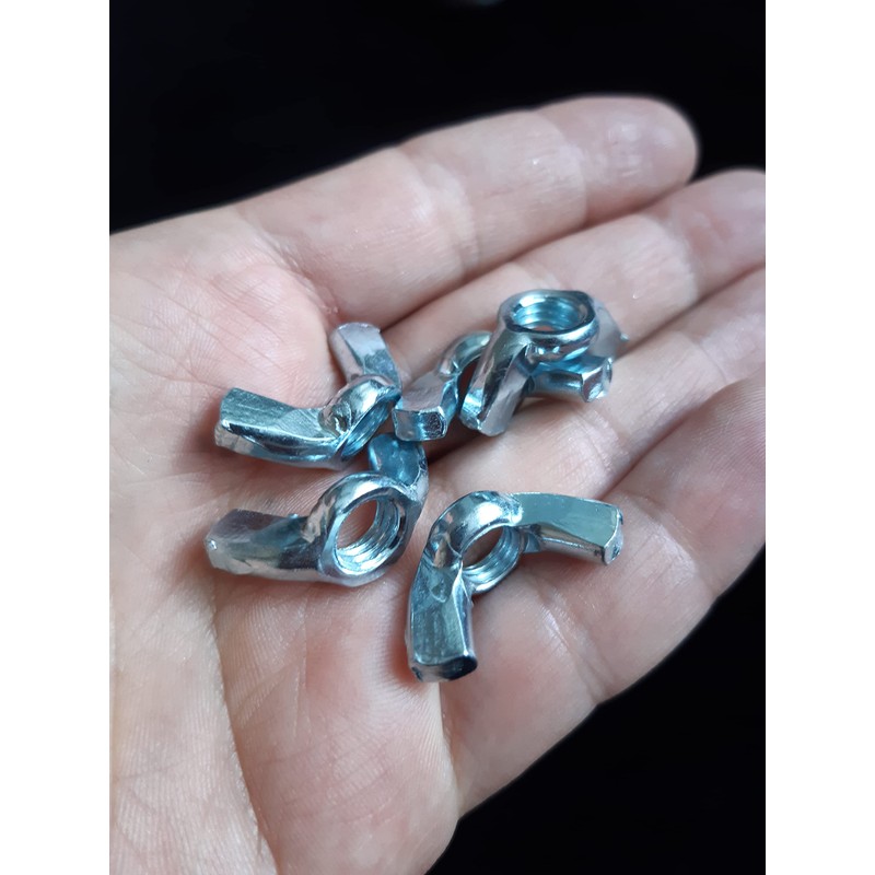 Wing Nuts Zinc Plated Butterfly Nut Silver Hand Twist M8