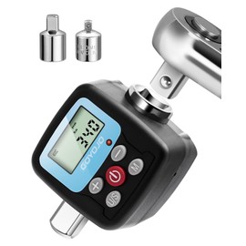 GOYOJO Digital Torque Wrench Set with 1/2" 1/4" 3/8" Adapters High Accuracy 4 Torque Units Backlit Display 2 Modes Perfect for Automotive Bike Bicycle Motorcycle DIY & Home Repairs (340N.m)