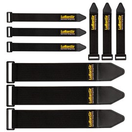 LuBanSir Cinch Straps, Assorted 9 Pack（6“/9”/12“） Super-Stretch Storage Straps Fit House, Garage, Workshop, Boat, Car Organization