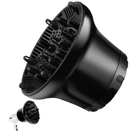 Difusores para el Cabello Rizado Universal, Hair Difuser Difusor de Secadora para Rizos Para secadores de pelo de 1.4 a 2.6 pulgadas Cubierta para Secador de Pelo Accesorio para Cabello Rizado y Ondulado (Negro Universal)