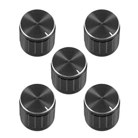 sourcing map Rotary Knob Pots 6 mm Inlaid Axle 15.8 x 16.8 mm Aluminium Alloy Pack of 5