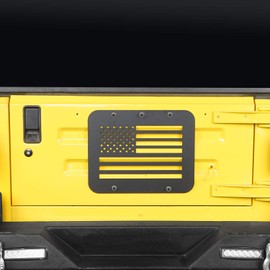 Wrangler TJ Spare Tire Delete Steel Tailgate Plug Vent Plate Cover Compatible with 1997-2006 Jeep TJ Wrangler