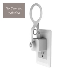 Compact Wall Mount Holder for Nest Cam Indoor – Fits Cameras Up to 1.9" Diameter – USB Plug Mount with 360° Rotation, No Drilling – White (1 Pack) (No Camera Included)