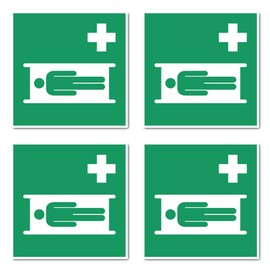 Pack of 4 - E013 - DIN EN ISO 7010 / ASR A1.3 - Sticker 10 cm