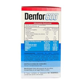 Denfor 600, Vitamina D2, Magnesio y Zinc, 60 Comprimidos Cmd, Cmd Productos NATURALES, VITAMIN, sin Sabor, Comprimidos, 1 Unidades, Biofarma Natural C