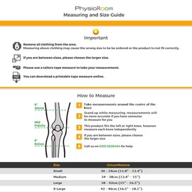 PhysioRoom Compression Sleeve Open Patella Knee Support | Neoprene Comfort, Support, Protection, Relieve Knee Pain, Swelling | Tendon Support Brace, Arthritis, Sports, Joint Pain Work Injuries