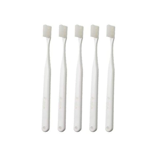 Tuft 24 Set of 5 Oral Care General Adult 3 Row Toothbrush, Small (Soft), White