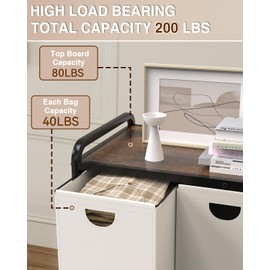 Laundry Sorter 3 Section,Laundry Basket with Wheels,3×15.8 Gal (60L) Laundry Hamper Organizer with Large Wooden Desktop Sorter,Pull-Out and Removable 900D Oxford Fabric Laundry Bags for Laundry Room