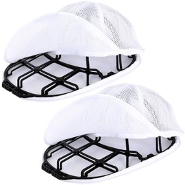 Astro 730-71 Cap Washer, Black, Set of 2 (Easy to Wash Hat in a Washing Machine, Cap Holder), Prevents Deformation, Wrinkle Prevention, Includes Dedicated Washing Net, Baseball Cap Washer, Fixed Frame