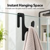 Shower Door Towel Hook for 8mm Glass – PET Door-Mount