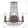 Channing 3 Light Hand Cut Crystal Polished Chrome Sconce