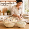 3 Pcs Reusable Beeswax Bowl Covers for Bread Proofing, 100%