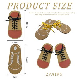 EOWVISN 2 Pairs Of Exercises: Tie Shoelaces Cardboard, Knit Shoelaces Toys, Children'S Shoelace Exercises, Teach Children To Tie Shoelaces, And Children'S Early Education Toys.