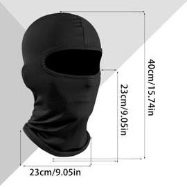 3 Piece Balaclava Set, Face Mask, Ski Mask, Face Hood for Outdoor Sports, Cycling, Snowboarding, Motorcycling, Driving, Windproof, One Size Fits All, Men and Women, black