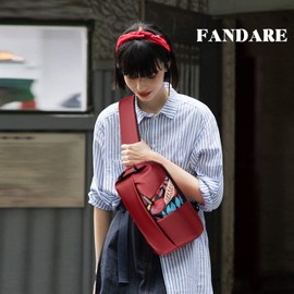 FANDARE Large Sling Bags Mens Shoulder Unbalance Backpacks Women Chest Pack Multipurpose Crossbody Bags for Women Men Outdoor Sport Travel Gym Running Hiking Daypack Red