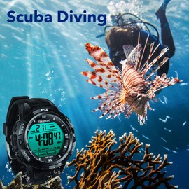 TEKMAGIC 10ATM Waterproof Sport Watch for Swimming Diving with Stopwatch, 12/24 Hour Format, Dual Time Zone, Alarm Functions (2019 Version)