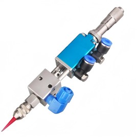 KZU Precision Thimble Dispensing Valve, Glue Dispenser Valve with Micrometer and 304 Stainless Steel Cartridge for UV Glue White Glue Lubricant Grease Ink, Adjustable Glue Output