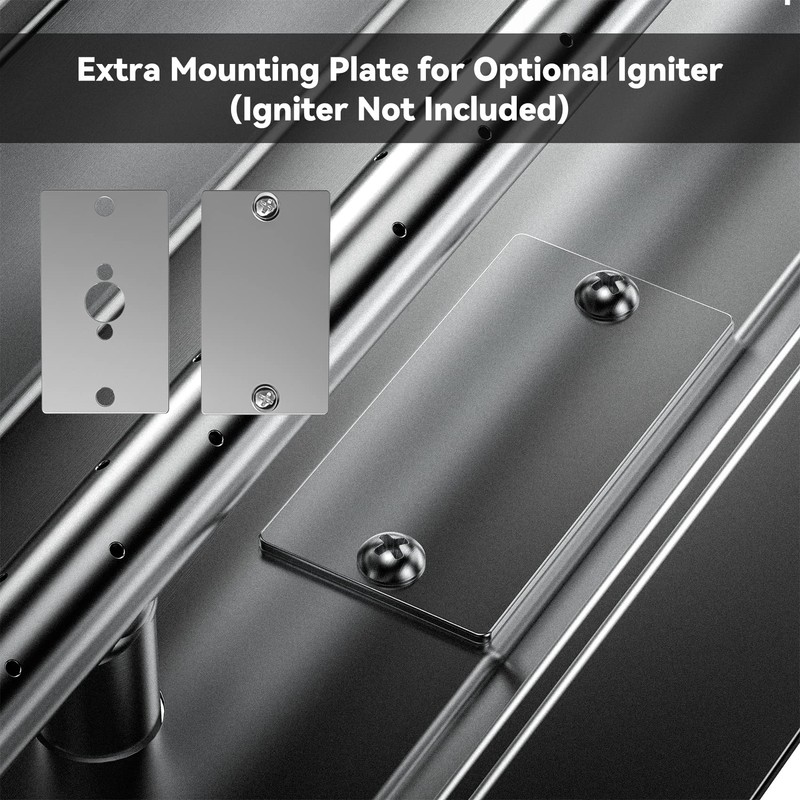 Skyflame Linear Stainless Steel Drop-in Fire Pit Pan and Burner