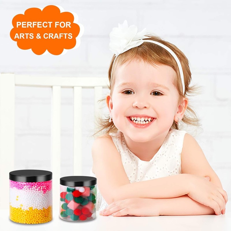 Vivimee 24 Pack Plastic Jars with Lids 16 oz (12