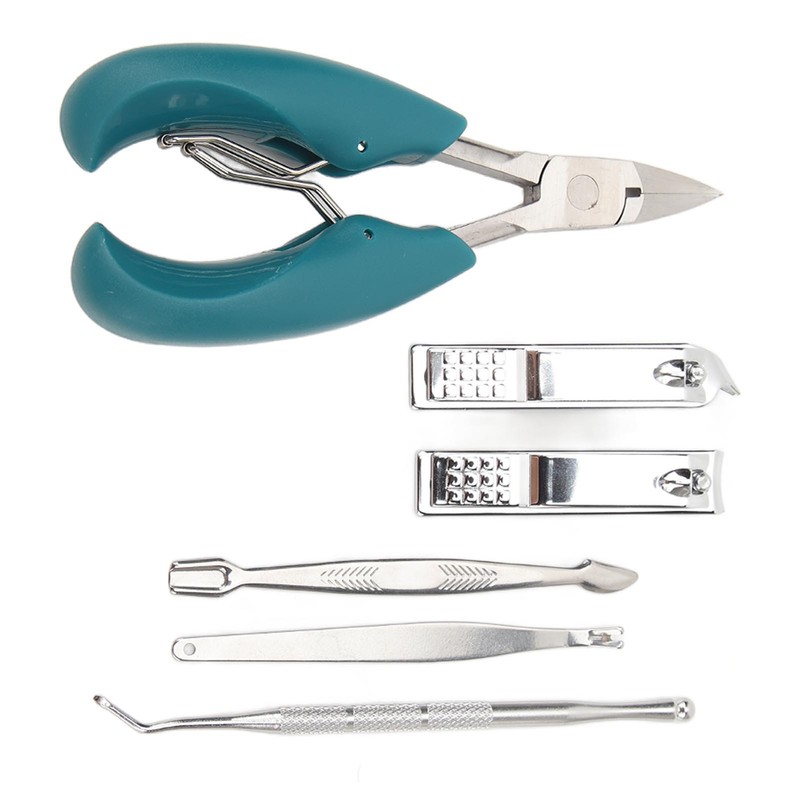 7pcs Nail Clippers Set Dead Skin Fork Paronychia Forceps Nail