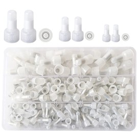 Ruidee 250pcs Closed End Crimp Connector Nylon Wire Crimp Cap Terminal Connectors Assortment Kit 22-16/16-14/12-10 AWG ANM