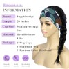 SAPPHIREWIGS Pelucas sintéticas negras con diadema y ondas corporales para