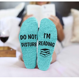 VICRAZY Book Lovers Gifts for Women - Funny Socks for Book Lovers - Gift for Readers - Reading Stuff, Book Accessories, Socks for Book Lovers, Stocking Stuffers for Women