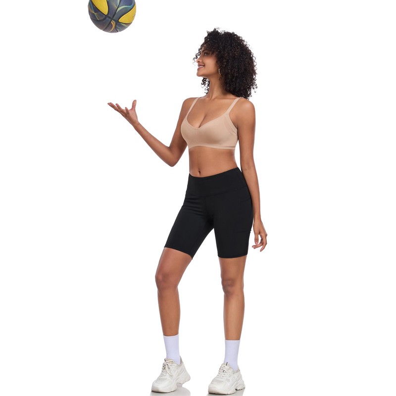 ANGOOL Women's Bra Without Underwire Medium Support Sports Bra Back