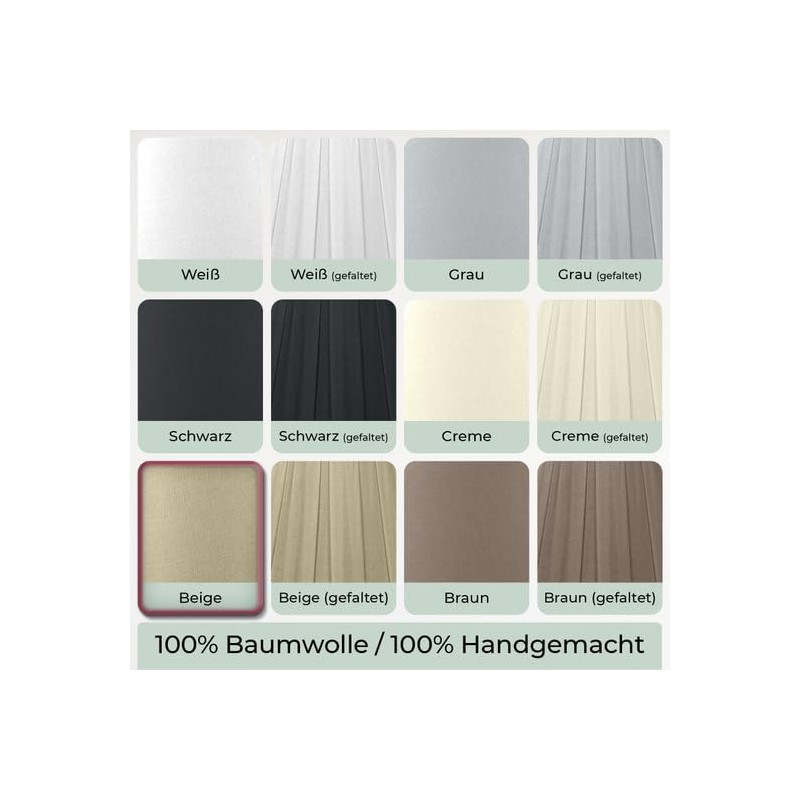 Wogati® Premium Lampshade E14/E27 Cotton | Colour: Printed/Size: S |