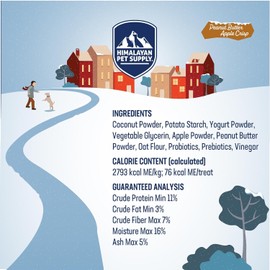 Himalayan Dog Chew PB Apple Crisp Yogurt Sticks | Prebiotic & Probotic Protein Rich | Lactose Free - Gluten Free - Corn Free - Grain Free | USA Made | All Breeds | Droolicious Dog Treats | 5 Pieces