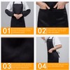 Apron, Aprons for Women Men Chef Black Kitchen Apron Adult