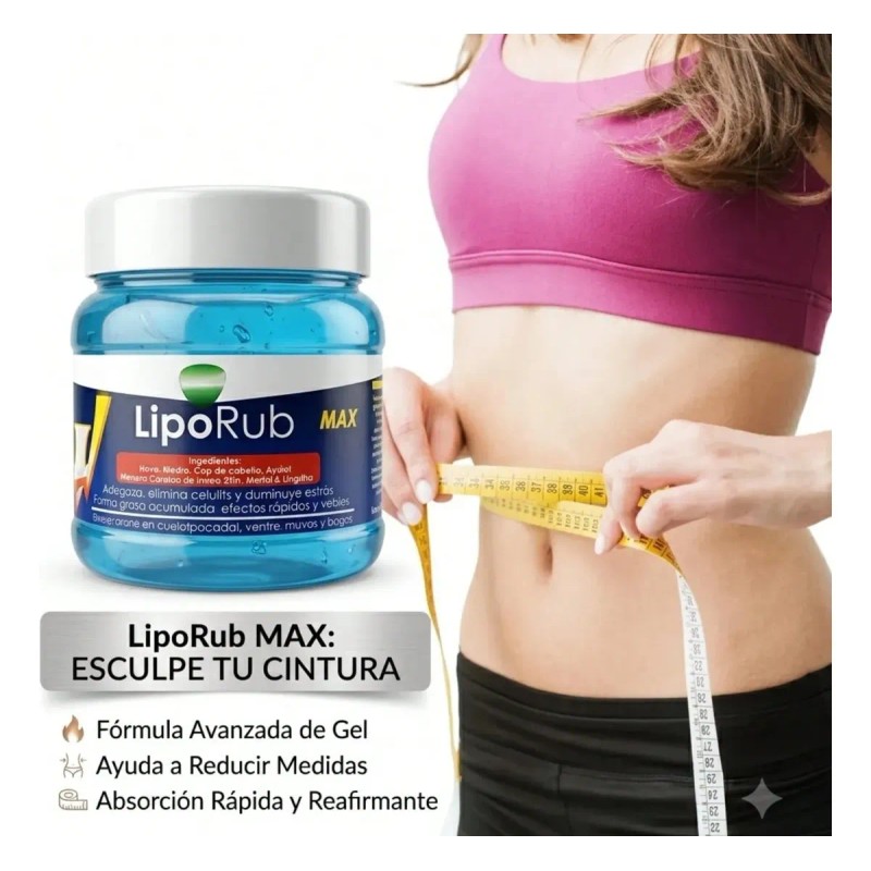 Gel Reductor Liporub Max Quema Grasa Y Anticelulitis