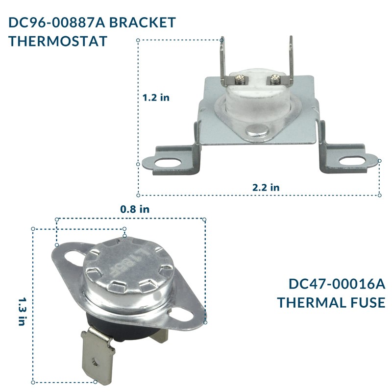 Alltemp DC47-00019A Dryer Heating Element, DC96-00887A and DC47-00016A Thermal Fuse,