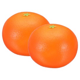 PATIKIL 2 Pcs Artificial Orange, Foam Simulation Fake Orange Lifelike Realistic Faux Fake Fruit Model for Home Kitchen Party Decoration, Photography Props