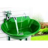 2-in-1 Outdoor Water Fountain and Faucet, Green
