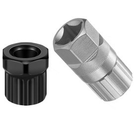 Jushion Pack of 2 Sprocket Puller, Bicycle Inner Bearing Key, Bicycle Cassette Puller, Sprocket Puller, Bicycle Cassette Tool, Freewheel Remover Repair Tool for Shimano Mountain Bike