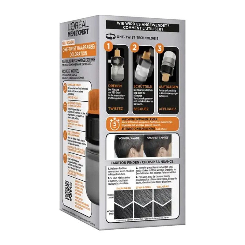 L'Oreal Men Expert One Twist Hair Colour 04 Natural Brown