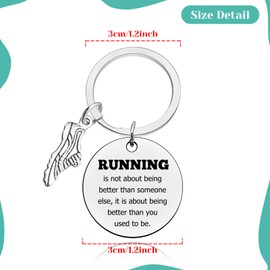 Running Gift for Women Men Running Gifts Keychain Gift for Runner Running Gift for Runners Women Runner Gift Running Lover Gifts Friend Coworker Sister Graduation Mothers Day Christmas Birthday Gift