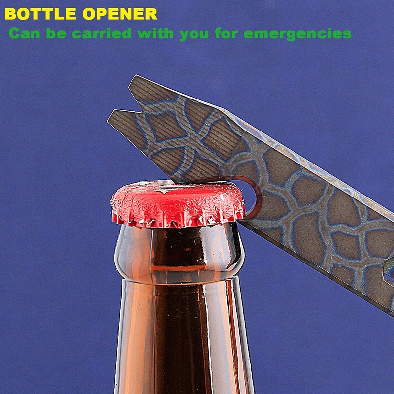Twosun Titanium Pry Bar EDC Pry Tool Bottle Opener Outdoor
